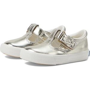 Keds Daphne Toddler Girls Champagne Metallic T-Strap Mary Jane Sneakers 8.5 Gold